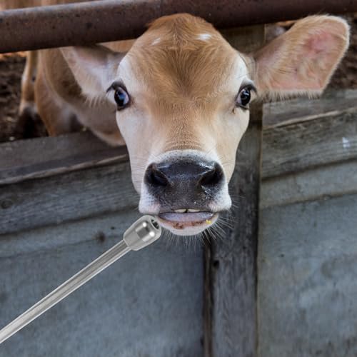Calf Milk Feeder Tube, Cow Nursing Feeding Hose for Cattle, 16" Feeding Apparatus Replacement Tube for Lamb and Goat Bottle Feeder