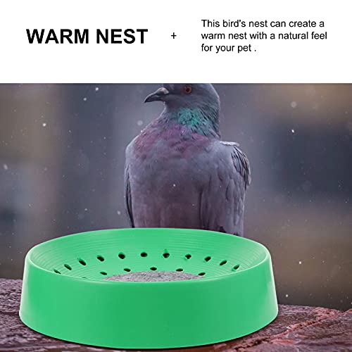 SHINEOFI Pigeon Nest Equipment 4-Pack Plastic Breeding Bowls with Non-Slip Mats for Pigeon Coop Bird Breeding House Suitable for Small Birds and Quails 8.86X8.86X1.97 Inches