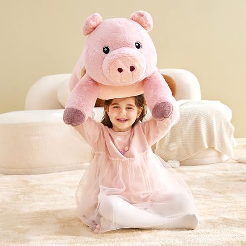 IKASA Giant Pig Stuffed Animal Plush Toy,30 Inches Large Toys Gifts for Kids Girls Boys Girlfriend Children - style: Pig