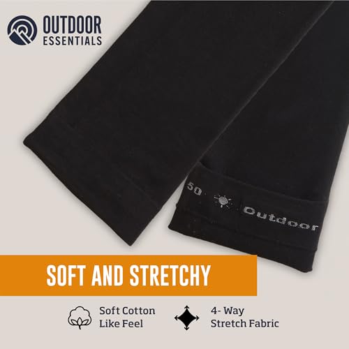 OutdoorEssentials UV Sun Sleeves for Men & Women, Cooling Arm Sleeves UPF 50+ | Golf, Tattoo Cover Up, Sun Protection - color: (4 Pairs): 2 Black, 2 White