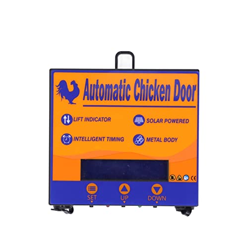 Automatic Chicken Coop Door, Automatic Chicken Coop Door Solar Powered, with Time Setting Rolling Curtain Chicken Door Opener for Duck Goose
