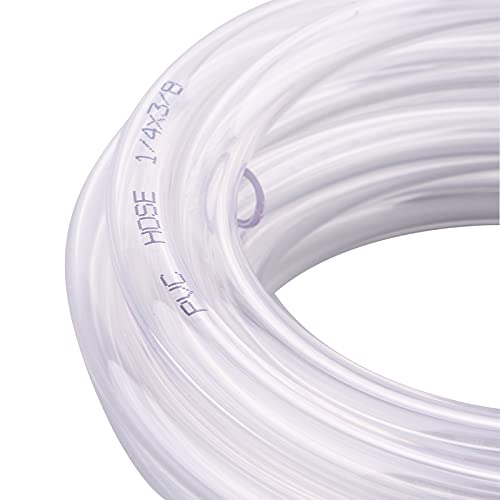 DERNORD PVC Tubing 1/4"ID X 3/8"OD Flexible Clear Vinyl Hose 10 Feet for Food Grade - size: 10 Feet, style: 1/4"ID X 3/8"OD