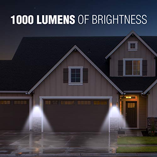 Wagan Tech 1000 Lumens Integrated LED Black Motion Activated Solar Security Wall Pack Light, 4000K EL8570 - size: 1 Pack