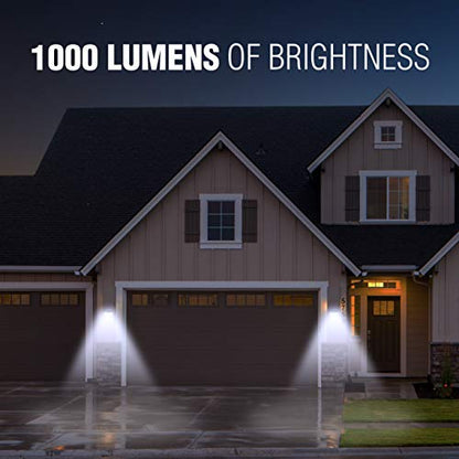Wagan Tech 1000 Lumens Integrated LED Black Motion Activated Solar Security Wall Pack Light, 4000K EL8570 - size: 1 Pack