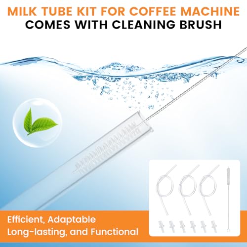 10 PCS Milk Tube Hose Set with Jura Milk, Milk Tubes Hoses with Connectors, 15in Silicone Milk Tube Hoses, for Jura GIGA 6 10 W10 X5 S8 E8 Z10 Z8 Z7 Z5 Z6 Z8 Z9 J6 J8 J9 S80 WE8 C9