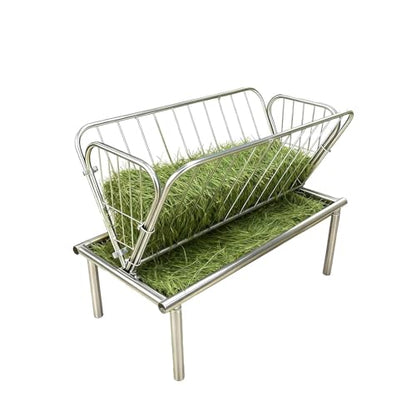 Heavy Duty Steel Pasture Hay Feeder for Goats, Sheep & Mini Horses, Rust-Resistant & Easy Setup, Durable Livestock Feeder for Outdoor Farms