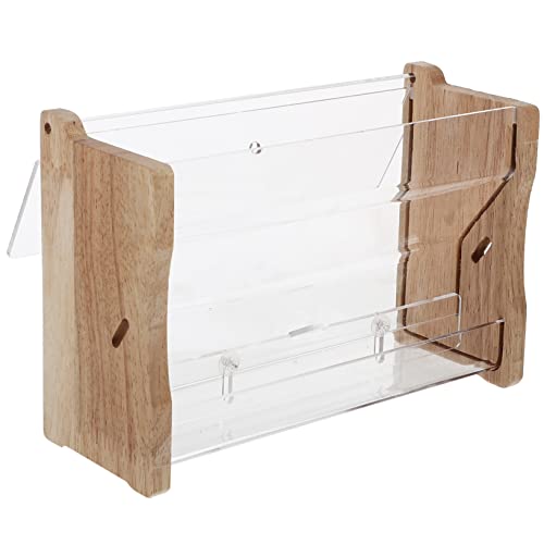 Yardwe Automatic Food Trough Chicken Feeder Acrylic Bowl Rutin Chicken Cage Easy to Install Pet Feeding Container