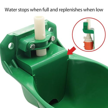 Livestock Water Trough Water Dispenser Automatic Animal Drinking Bowl with Float Valves Goat Waterer for Cattle and Pigs