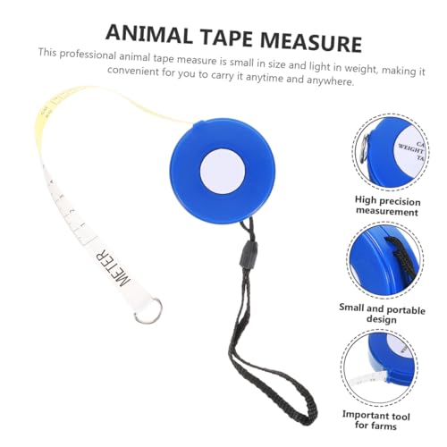 Animal Weight Measuring Tape 2.5M for Cattle Pig Goat with Blue Sturdy Fiber Tape Suitable for Livestock Body and Chest Circumference Measurement Style