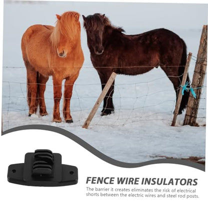 Toyvian 50pcs Electric Fence Wire Insulators Material Livestock Fence Accessories for Installation and Electrical Prevention and Yards