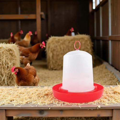 1Pc Baby Chick Feeder and Waterer 0.35Lbs/5.4Oz Chicken Poultry Feeding Equipment Kit Chick Waterer and Feeder No Drown Small No Waste Proof Poultry Feeders Bucket