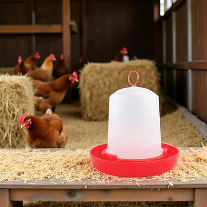 1Pc Baby Chick Feeder and Waterer 0.35Lbs/5.4Oz Chicken Poultry Feeding Equipment Kit Chick Waterer and Feeder No Drown Small No Waste Proof Poultry Feeders Bucket