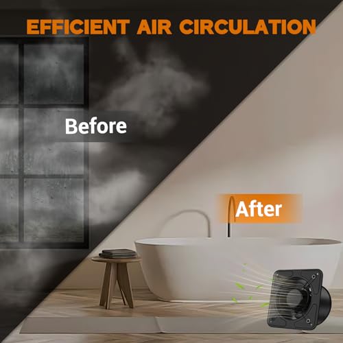 YOZON 10-Inch Kitchen Exhaust Fan with Switch, 727CFM Garage Exhaust Fan, Wall Mounted Vent Fan, Ventilation Fan with Backdraft Damper for Attic, Workshop, Window, Smoking Room - size: 10 inch-C