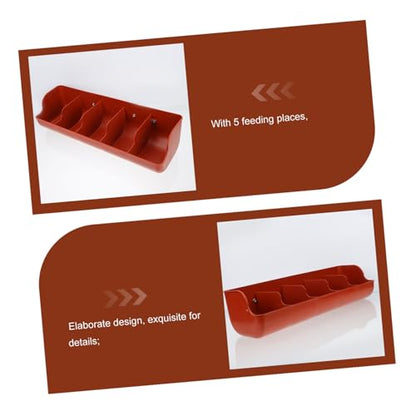 ORFOFE Compartment Piglet Feeding Trough Hanging Wall Feeder Plastic Compartment Trough Livestock Supplies Easy Clean