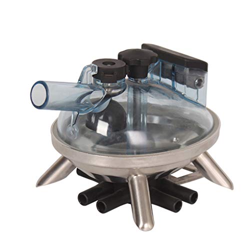Milk Claw Milking Claw Milk Collector Milking Part Accessory with Multi Manifolds Connectors Easy to Use Durable for Cow Goat 240CC Stainless Steel Base PC Lid
