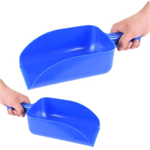 Heavy Duty Plastic Utility Scoop - Durable Stackable Hand Scoop for Farming, Ranching, and Livestock Care - size: 2