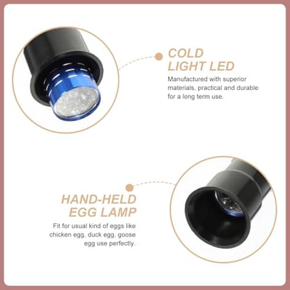Handheld Egg Candler with Cold Led Light for Chicken Duck Goose Egg Incubation and Hatching Portable Candling Lamp for Farm Testing - color: Blue