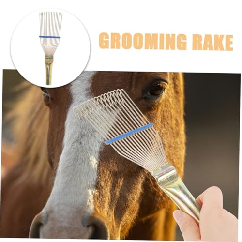 SUPVOX Sheep Wool Comb Portable Dandruff Grooming Brush for Cattle Horse Animals Gentle Itch Relief Tool for Sensitive Skin Easy to Clean