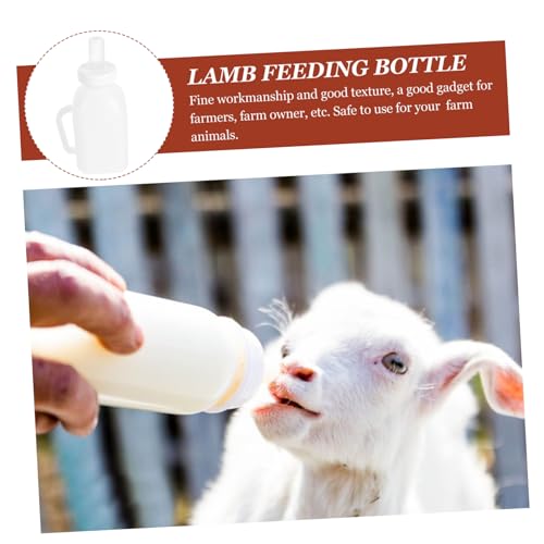 VICASKY Livestock Feeding Bottle for Small Animals Nursing Bottle for Lambs and Goats Easy Clean Design Opening Biting Pacifier Convenient Milk Container