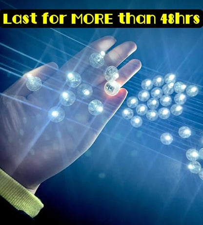 GiftExpress 150 Pcs Plastic Glow in the Dark Easter Eggs Non Electronic & 150 Mini Flashing Light Balls Standalone, Preinstalled Batteries – Two Separate Accessories for Glow Easter Egg Hunt