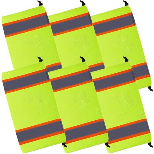 PONDON 6pcs Reflective Mesh Leg Gaiters, 10.23 X 16.93 in Unisex High Reflective Leg Wraps, for Hunting, Construction/Roadwork, Outdoor Projects