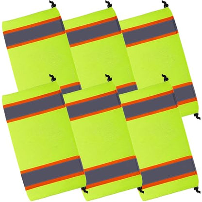 PONDON 6pcs Reflective Mesh Leg Gaiters, 10.23 X 16.93 in Unisex High Reflective Leg Wraps, for Hunting, Construction/Roadwork, Outdoor Projects