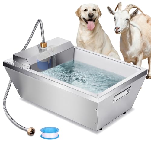 Automatic Dog Water Bowl Dispenser Auto Livestock Water Trough Outdoor Self Filling Waterer for Goat, Cattle, Horse, Pig, Sheep, Dog, Poultry