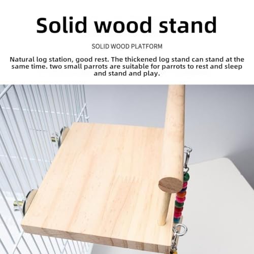 Multi-Functional Small Animal Swing Toy with Apple Wood Chewing & Climbing Rings - Exercise Platform for Hedgehogs, Squirrels, Sugar Gliders, Parrots, Rodent Cage Accessories (1Pcs)