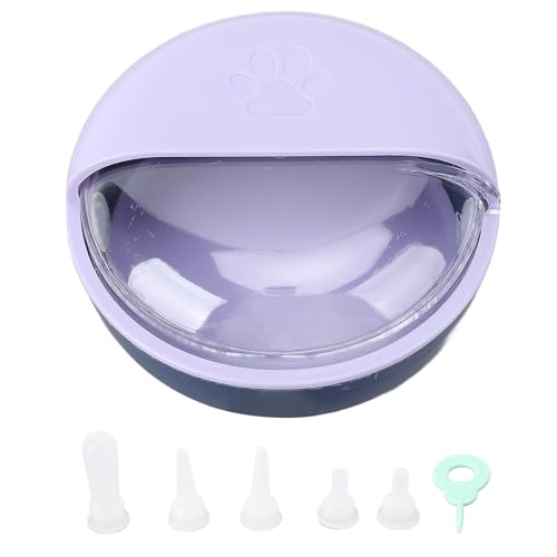 Puppy Milk Feeder,Puppy Feeder Milk Bowl Multi Nipples Plastic Easy to Clean Anti Flatulence for Kitten Pet (Purple) - color: Purple