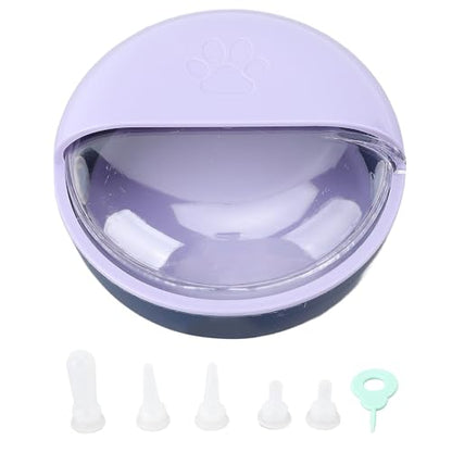 Puppy Milk Feeder,Puppy Feeder Milk Bowl Multi Nipples Plastic Easy to Clean Anti Flatulence for Kitten Pet (Purple) - color: Purple