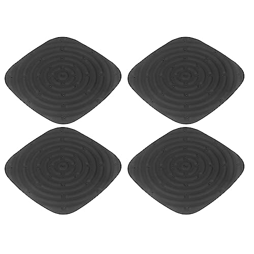 PVC Washable Chicken Mat Convenient Egg Collector Poultry Box Pads 4pcs for Chicken Coop Breeding (Black) - color: Black