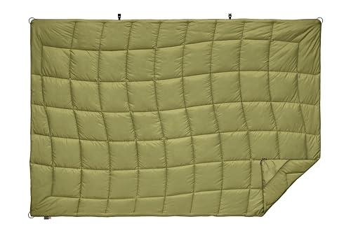 Versatile Packable Outdoor Camping Blanket, Puffy Blanket, Primaloft® Insulation, Warm, Durable, Lightweight, Waterproof, Oversize, Beach, Stadium, and More! 55"x80" (Olive Branch) - color: Olive Branch