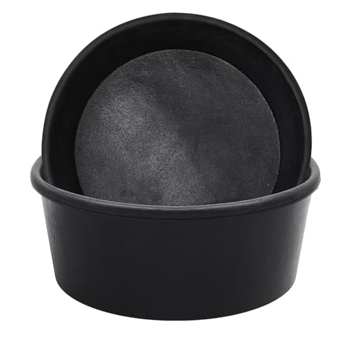 Sadnyy 4 Pcs Rubber Feeder Pan, Rubber Feed Pan Utility Horse Feed Bucket Dog Bowl Horse Feeder for Cats Dogs Goats Chicken Dust Bath Container Animal Feeding, 10.6 x 4.1 Inch(4 Quart/ 1 Gallon) - size: 4 Quart/ 1 Gallon