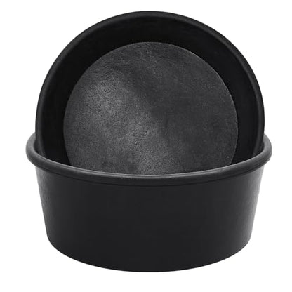 Sadnyy 4 Pcs Rubber Feeder Pan, Rubber Feed Pan Utility Horse Feed Bucket Dog Bowl Horse Feeder for Cats Dogs Goats Chicken Dust Bath Container Animal Feeding, 10.6 x 4.1 Inch(4 Quart/ 1 Gallon) - size: 4 Quart/ 1 Gallon