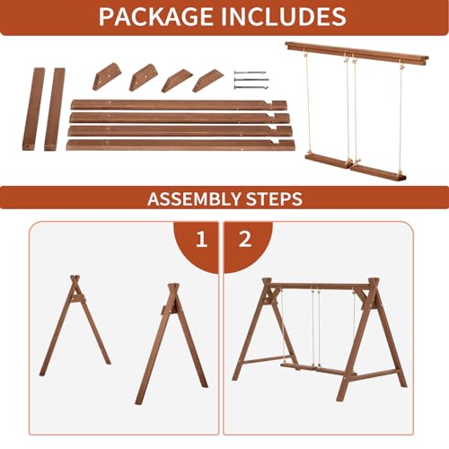 PETSFIT Chicken Roosting Bars for Hens with 2 Swings,Chickens Perch for Pet's Healthy and Play,Chicken Coop Accessories for 6-8 Chickens,Easy to Assemble and Clean