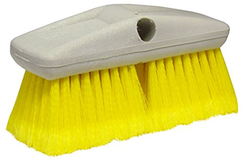STAR BRITE 8" Durable Cleaning Brush - Soft, High-Density Star Prene Fibers for Finished Surfaces & Light Cleaning - Fits 3/4" Threaded or Extend-A-Brush Handles - Soft Bristle, Yellow (040013) - color: Yellow, size: Standard 8" Brush