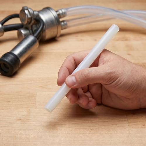 SHINEOFI 4pcs Food Grade Milking Machine Hose Tube for Cow and Goat Milking Machines Replacement Part with Transparent Material and Flexible Design for Efficient Dairy Farming