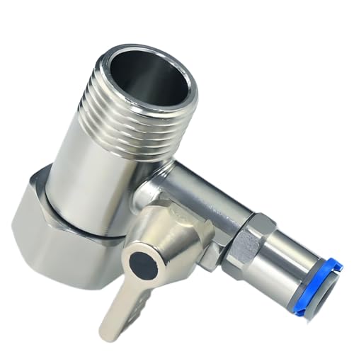 1/2" x 1/2" x 1/4" Tee Stop Valve, Stainless Steel RO Water Branch Tee | Heavy-duty stainless tee for RO, coffee & fridge ice makers. Connects 1/2" line to 1/4" tubing – no extra reducer needed. - style: 1/2*1/2*1/4Three-Way Ball Valve