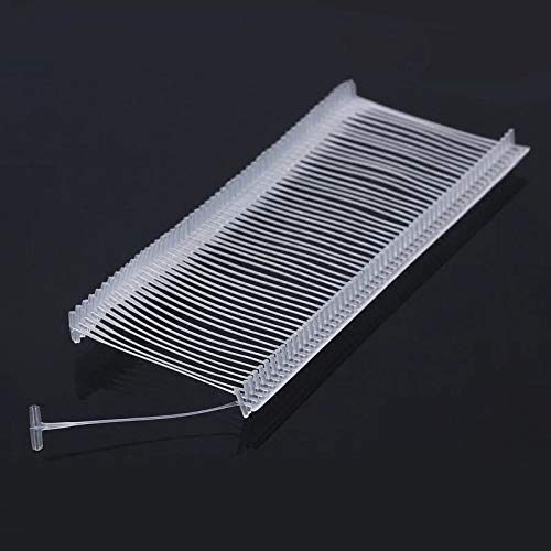 Acuteye 2 Inch Standard Tagging Attachments, 5,000 Pieces, 50 Per Clip - color: Transparent Color, size: 2inches