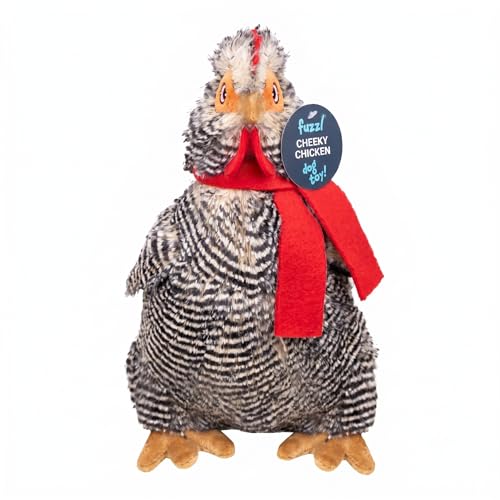 Fuzzl Plush Super Soft Cheeky Chicken Dog Toy & Comforter – Cuddly Plush with Squeaker, Gentle Dog Toy for Puppies & Small to Medium Dogs - style: Cheeky Chicken