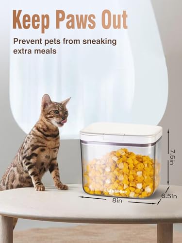 Airtight Dog Food Storage Container 5-10 lbs, Large Pet/Cat Treat Bin with Lids, Pantry Containers for Rice & Flour, withe - color: (D981)-4.5L