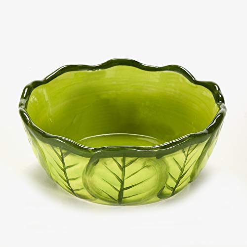 Kaytee Vege-T-Bowl Cabbage 6 inches, Green - size: 6 inches, style: Cabbage