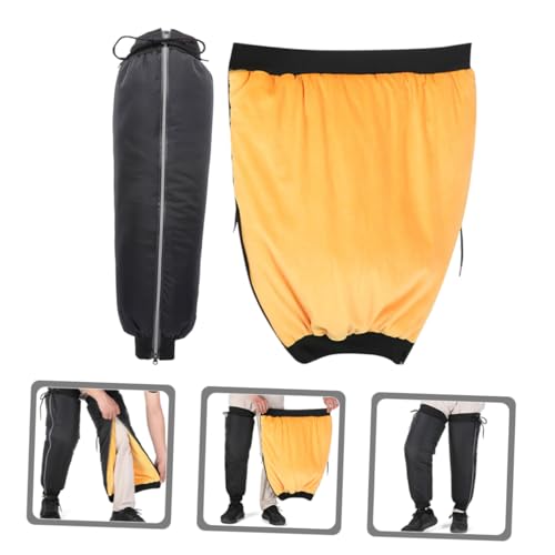 PRETYZOOM 1 Pair Outdoor Motorcycle Leg Gaiters Calf Covers with Slip Straps for Winter Riding Reflective Material for Safety Warm and Durable Design for Electric Bikes and Motorcycles