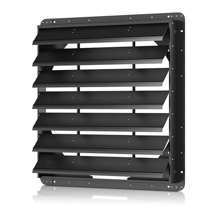 30 Inch Galvanized Sheet Spraying Automatic Exhaust Shutter Louver Vent (No Fan Blades and Motor) for Home Attics, Workshops, Barn, Greenhouse - size: 30 Inch