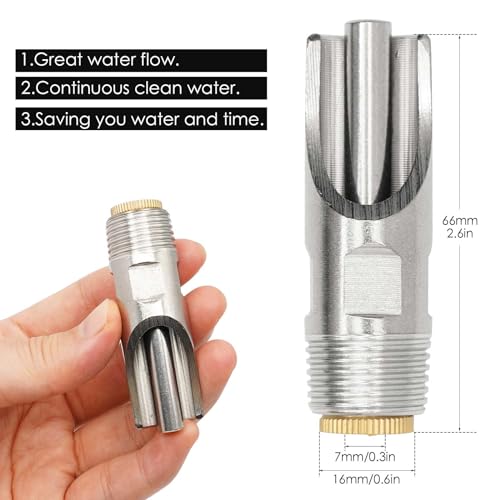 20 Pieces Pig Nipple Waterer 1/2 Inch Stainless Steel Automatic Pig Nipple Water Feeder for Pigs Hog Nipple Drinker Pig Water Nipple for Barrel Hog Nipples for Pigs Hogs Sows