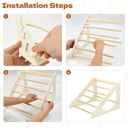 Chicken Roosting Bar Solid Wood Roosting Ladder Poultry Perch Stand Jungle Gym for Backyards Chicken Coops Farms Chicken Toy for Chicks Hens Roosters Large Birds Parrots Macaws S - size: Small
