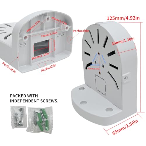 Indoor Outdoor Camera Bracket ABS Plastic Wall Mount L-Shaped Bracket for Security Dome IP Camera Mounting, Junction Box Cable Management (2.5in-SL-1PACK) - style: 2.5in-SL-1PACK