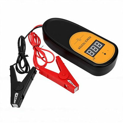 Pssopp High Tensile Fence Supplies Electric Fence Voltage Tester, Portable Voltmeter Grounding Tester LCD Display for Farm Livestock Garden Security