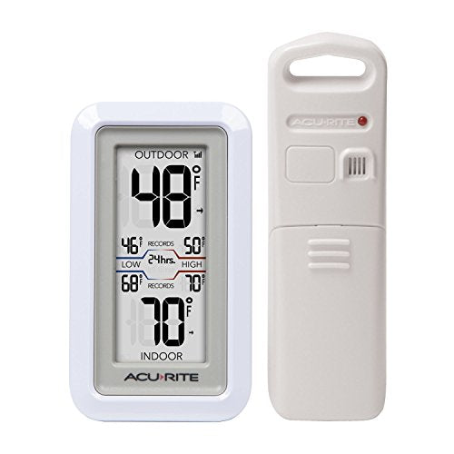 AcuRite 02049 Digital Thermometer with Indoor/Outdoor Temperature,White - color: White, size: White Digital