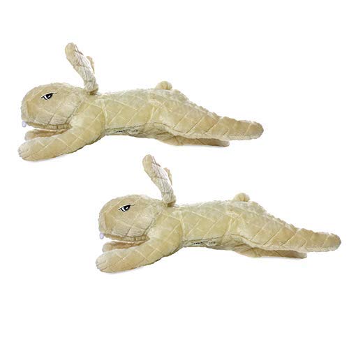 MIGHTY® 2 Pack Massive Rabbit Ultra Plush Dog Toys | Multiple Layers & Reinforced Seams , Washable and Floats , Mighty® Construction - color: 2PK Brown Rabbit
